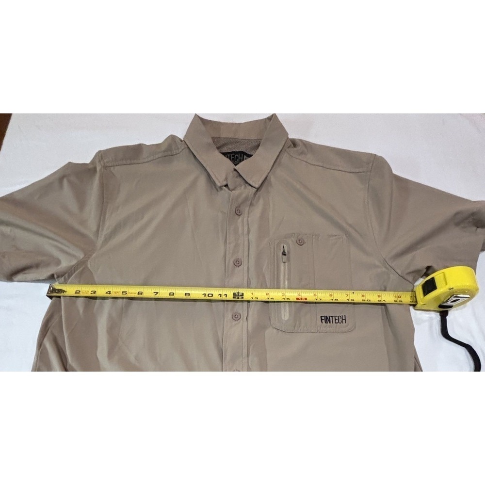 Fintech Deep Sea Woven Performance Short Sleeve Fishing Shirt Large - Picture 6 of 11